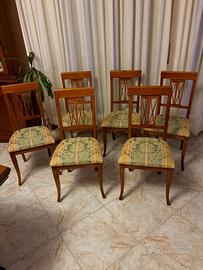 6 sedie in legno