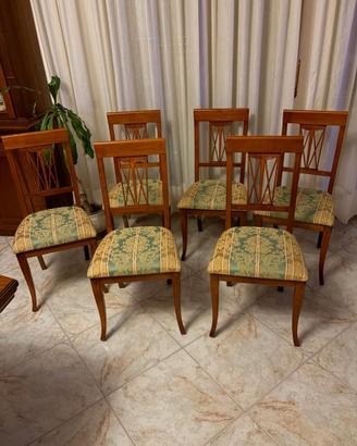 6 sedie in legno