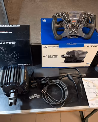Fanatec dd pro 8 nm + volante qr2 + supporto