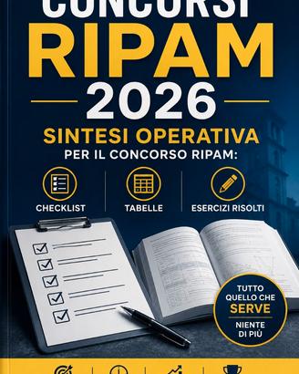 CONCORSI RIPAM MANUALE RIASSUNTIVO 2026