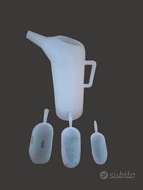 Caraffa graduata imbuto 5L + set 3 sessole Moplen