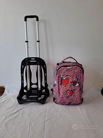 Zaino scuola Invicta trolley - rosa (37 litri)