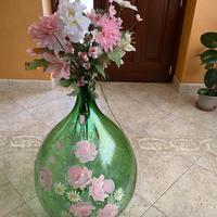 Vaso a damigiana dipinto a mano