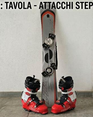 🏂 SNOWBOARD F2 HARD + ATTACCHI STEP-IN + SCARPONI