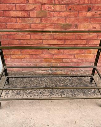 Mobiletto in ferro e vetro 3 ripiani