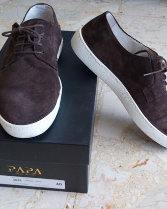 👟 Sneakers marroni in camoscio – Tg. 40