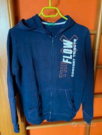 Felpa cotone 100% con cappuccio,cerniera e tasche