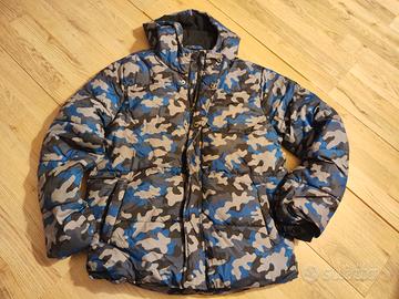 Piumino Amazon Essentials trama blu militare
