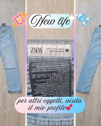Pantaloni Zara Azzurri Taglia 34