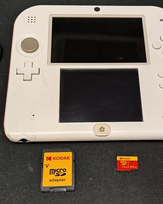 Nintendo 2ds bianca 64gb con molti giochi