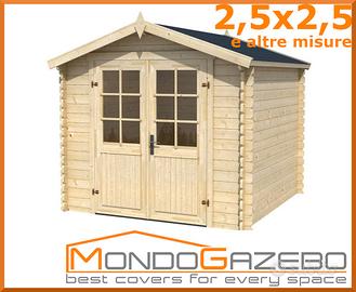 Casa legno 250x250 28mm casetta ricovero pavimento