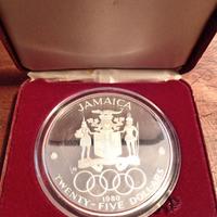 Argento 25 dollari Jamaica 1980