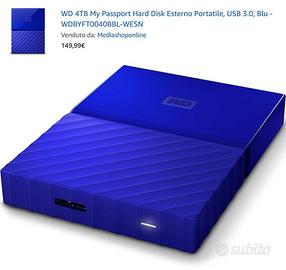 Due HD Western Digital My Passport, HD Esterni