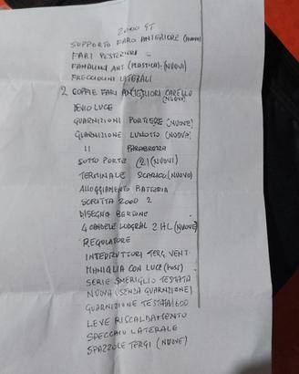 Pezzi e ricambi alfa romeo gt 2000