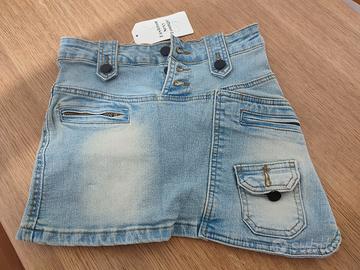 Gonna jeans denim 