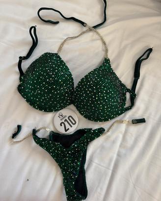Bikini da gara tempestato di strass