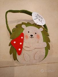 set lavette in cestino di feltro