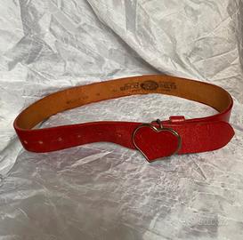 Cintura rossa Replay con fibbia a forma di cuore