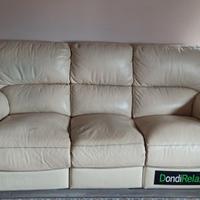 Coppia divani pelle 3+2 posti Dondi relax