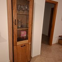 Vetrina in legno massello rovere 45×195