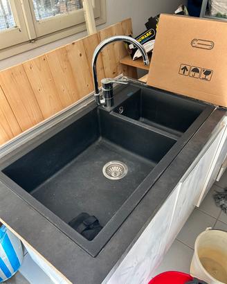 Lavello Blanco con miscelatore Grohe