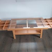 Tavolino IKEA apribile con piano in vetro 