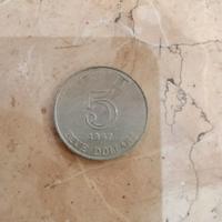 Moneta Hong Kong 5 dollars 1997