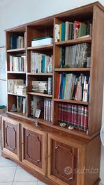 libreria in noce con sportelli