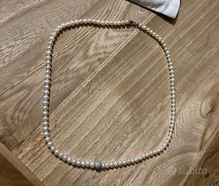 Collana perle e argento