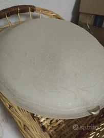 Plafoniera in vetro satinato 