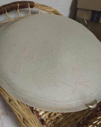 Plafoniera in vetro satinato 