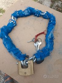 lucchetto yale più catena 120 cm più 3 chiavi