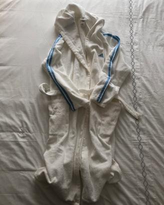 Accappatoio Adidas bianco azzurro
