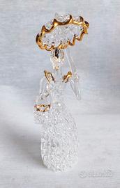 Dama in vetro di Murano con ombrello e borsetta