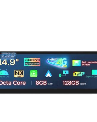 RADIO GPS ANDROID 14 BMW SERIE 5 F07 CIC 15" 8GB+