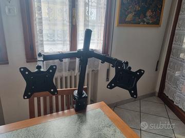 Braccio per monitor doppio