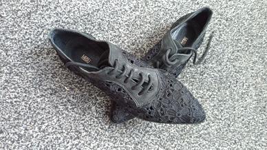 Scarpe vintage dancing da sera tacco basso