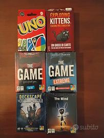 6 giochi i carte sigillati