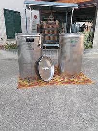 contenitori vino, olio, acqua in acciaio inox