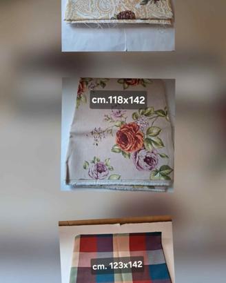 Set di 3 scampoli nuovi in cotone Ved.descrizione 