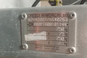 rimorchio per auto Cresci PT6F