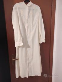 Vintage Camicia da notte panna