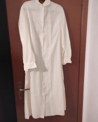 Vintage Camicia da notte panna