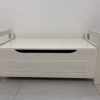 Cassapanca legno bianco