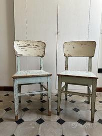Sedie vintage in legno