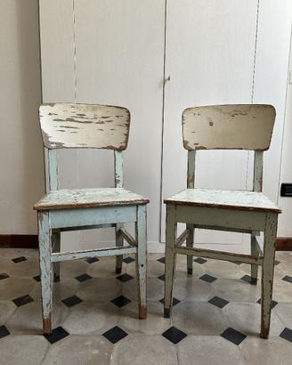 Sedie vintage in legno