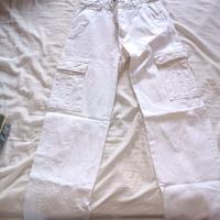 pantalone kargo 38 bianco