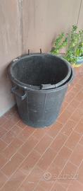 Vari bigonci in plastica, Roma nord