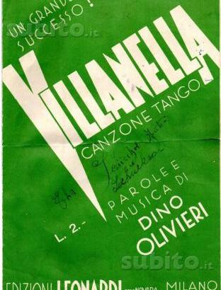 Spartito originale del 1937