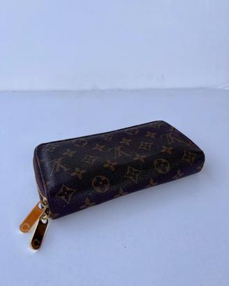 Portafoglio doppia cerniera stile Louis Vuitton